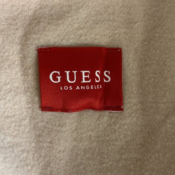 Guess Light Pink Faux Suede Open Drape Asymmetrical Duster Jacket Coat Size M - Picture 5 of 11